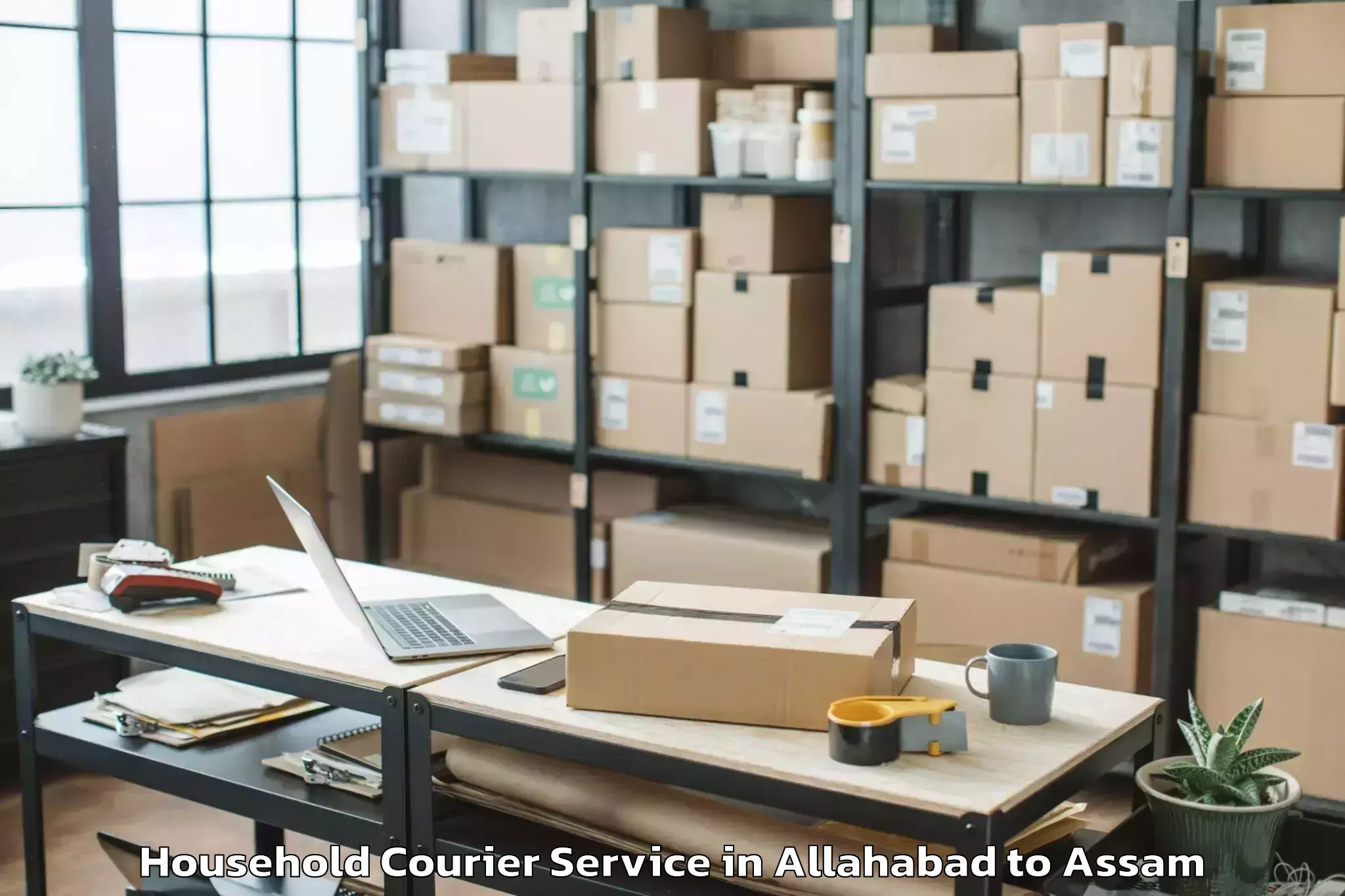 Reliable Allahabad to Dhakuakhana Household Courier